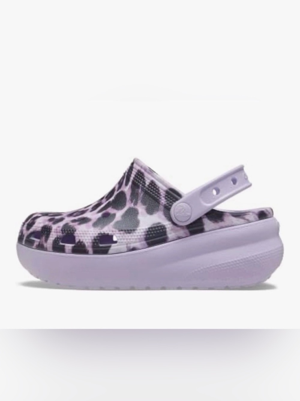 Crocs Kids Purple Leopard Print Clogs Little Girl Size 12